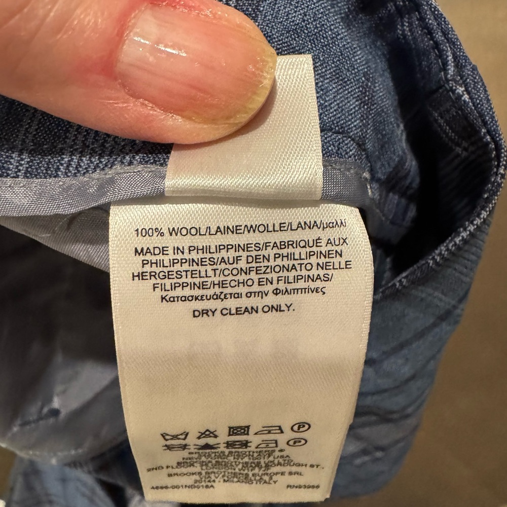 Brooks Brothers Blue Plaid Cropped Pants - Picture 4 of 5